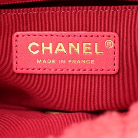 CHANEL π RARE 2 Tone Pink & Peach Faux Fur Shearling Quilted Tweed Matte Gold - Picture 2 of 15